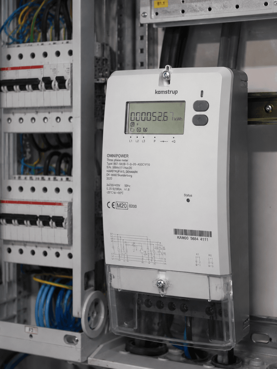 Energiemeter in schakelkast — hoge energiekosten